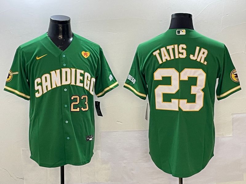 Men San Diego Padres #23 Tatis jr Green Jointly Name Game Nike 2025 MLB Jersey style 2->san diego padres->MLB Jersey